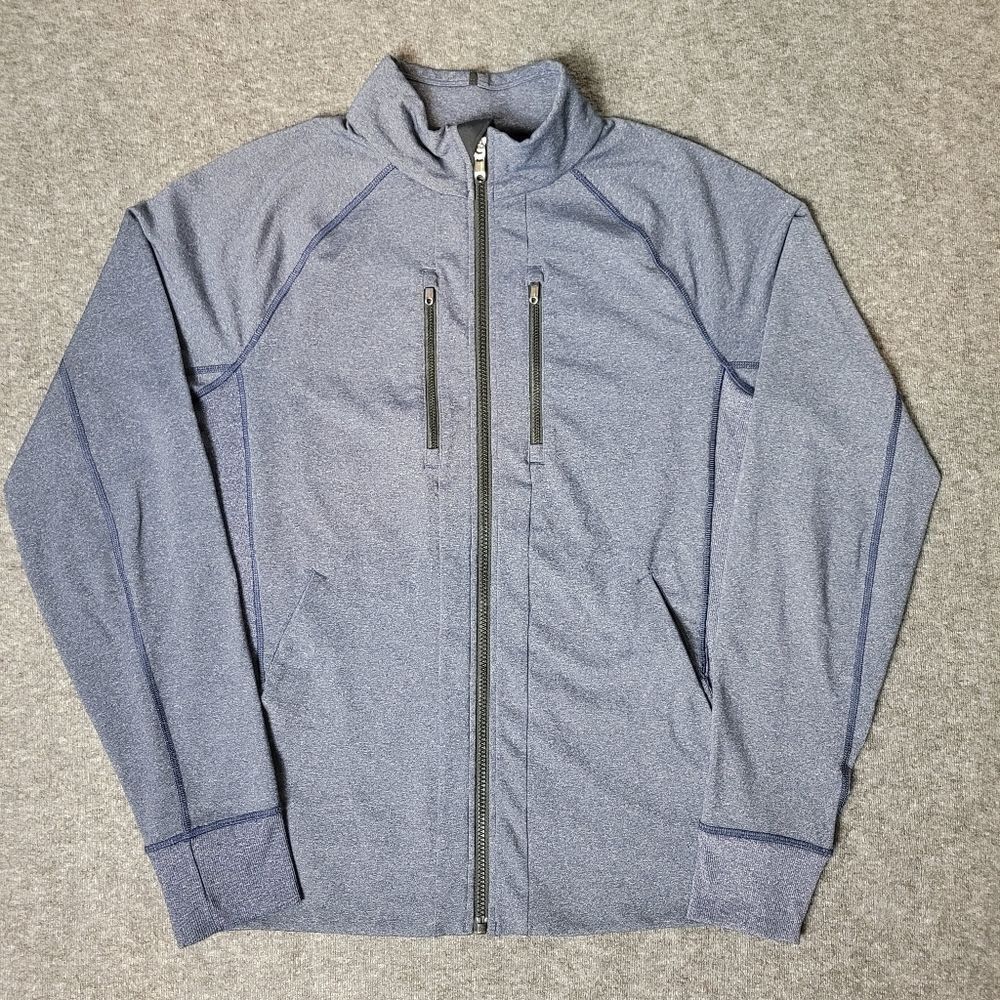 Lululemon Shift Jacket Mens Size M Heathered Blue Full Zipper